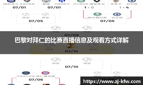 巴黎对拜仁的比赛直播信息及观看方式详解